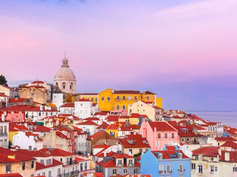 Lisbon colourful houses