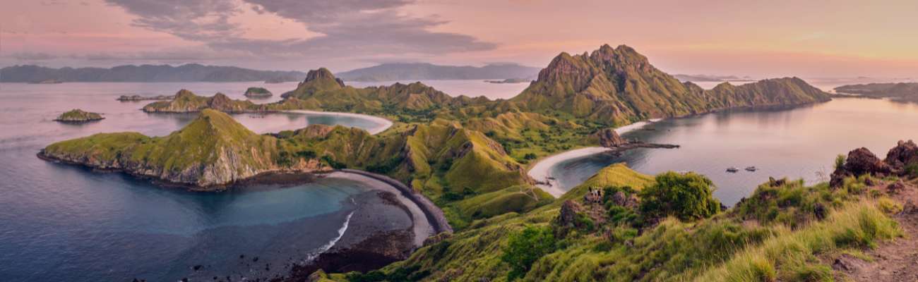 Labuan Bajo island aerial shot