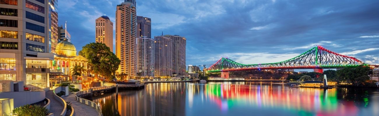 Colourful bridge in brisbane