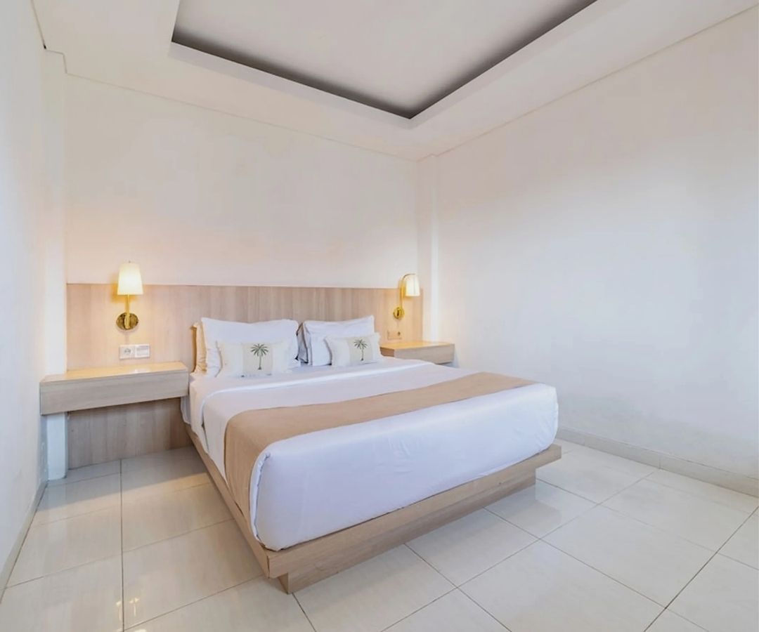 Simple light hotel room