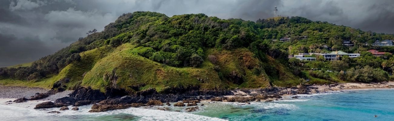 Aerial view of Byron Bay