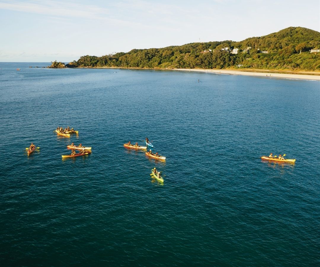 People kayaking in the water
