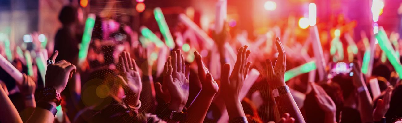 Hand in the air at festival