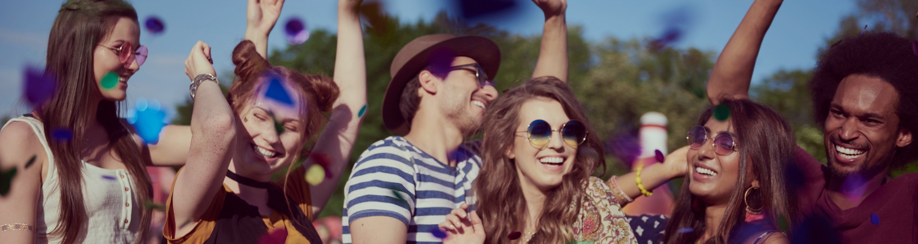 Group of friends celebrating