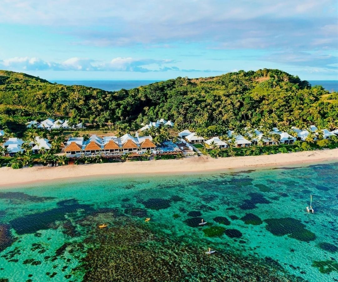 Beach resort on island