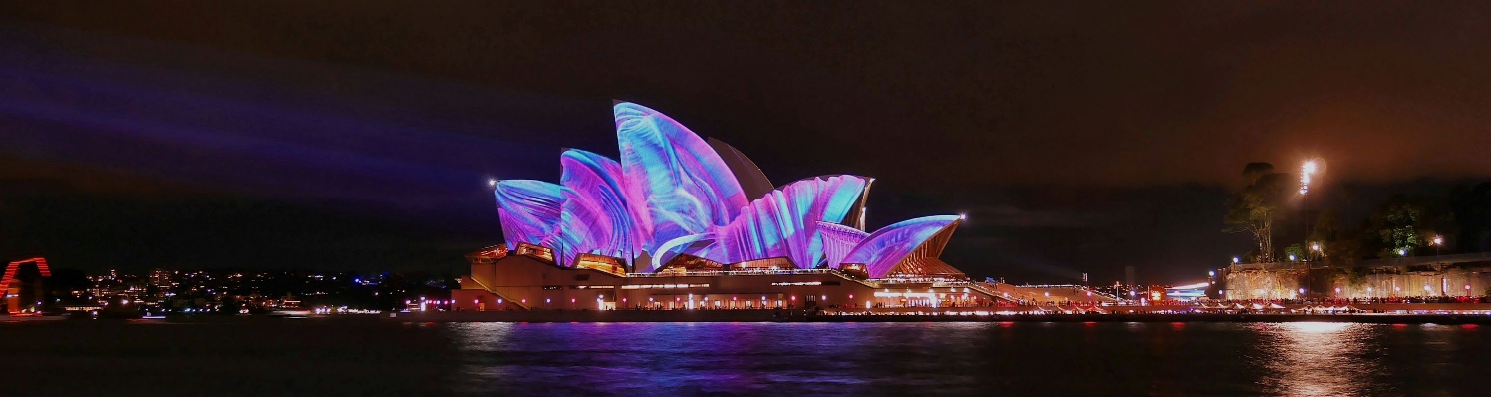 Sydney opera house during Vivid Festival