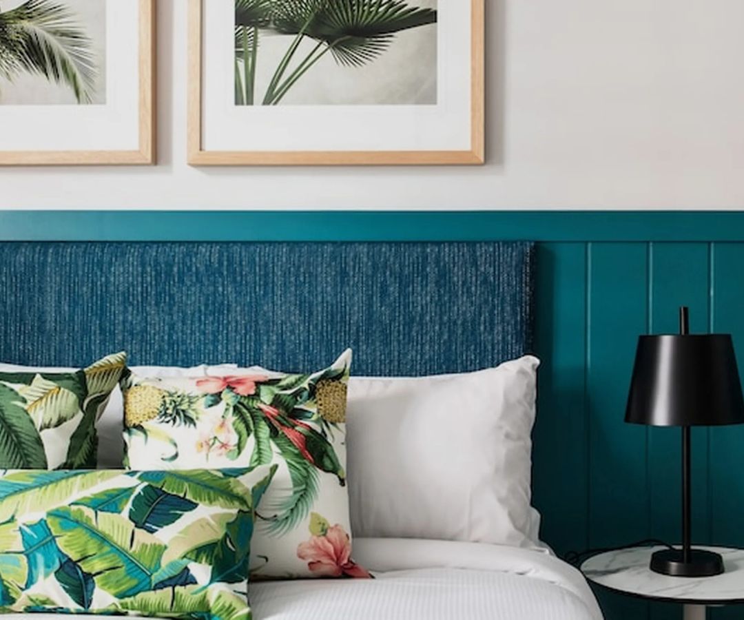 Tastefully decorated hotel room