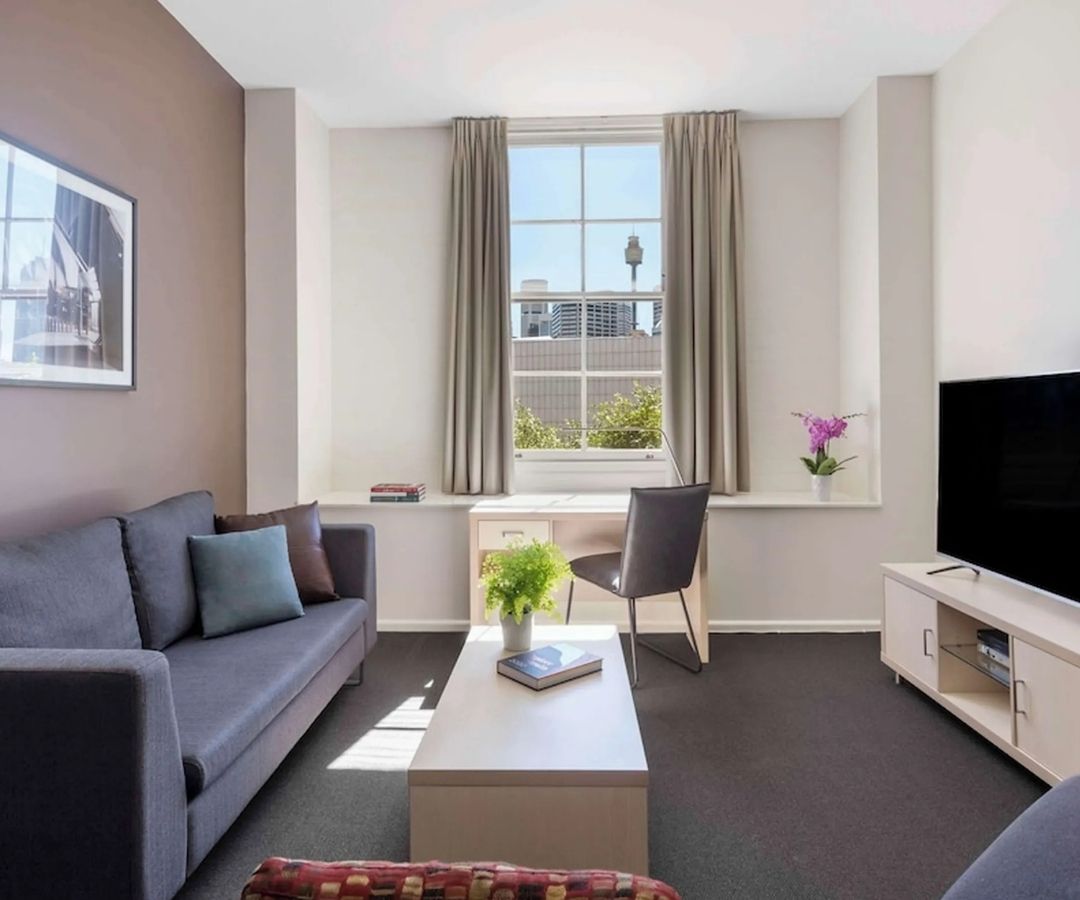 Minimalist hotel room