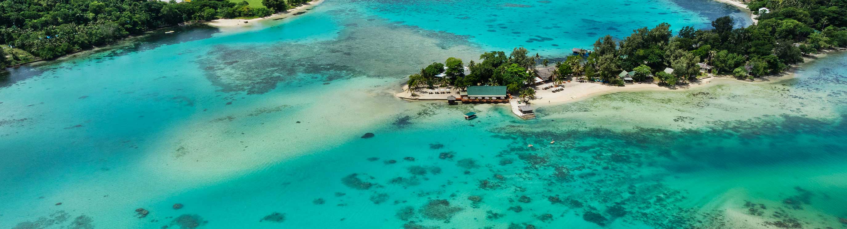 Sandbars and Lagoon Vanuatu stock photo