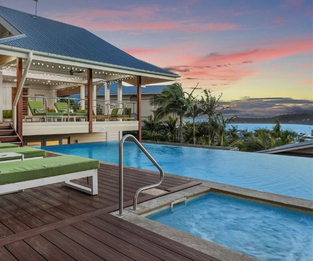 Pool overlooking ocean