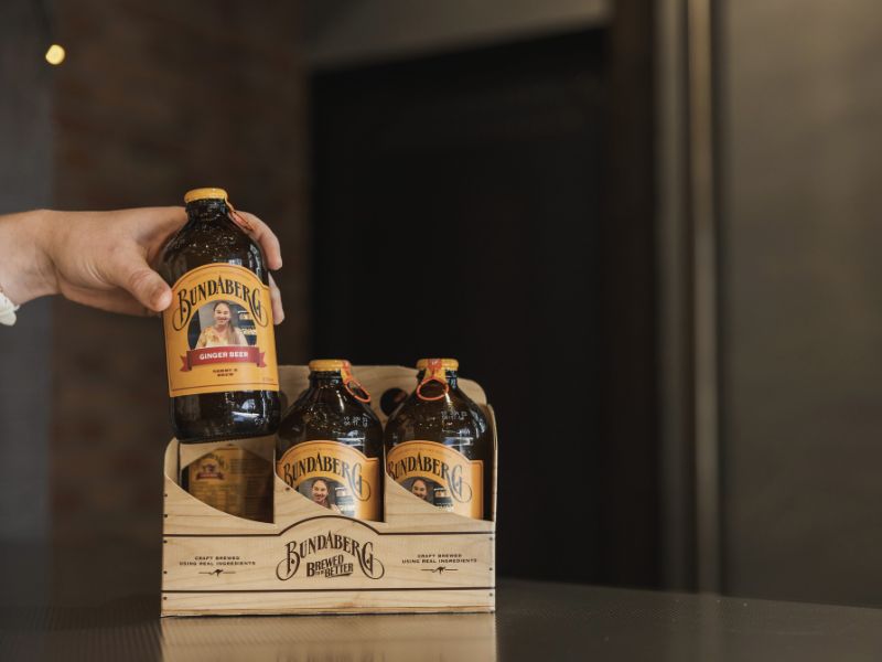 Bundaberg ginger beer bottles