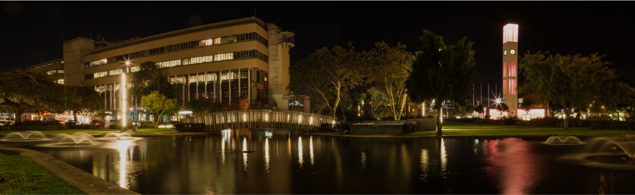 Palmerston North at night