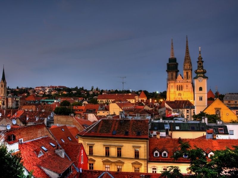 Zagreb at night