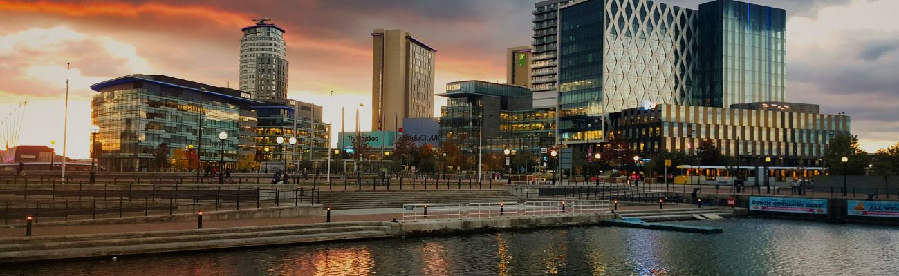 Manchester city at night