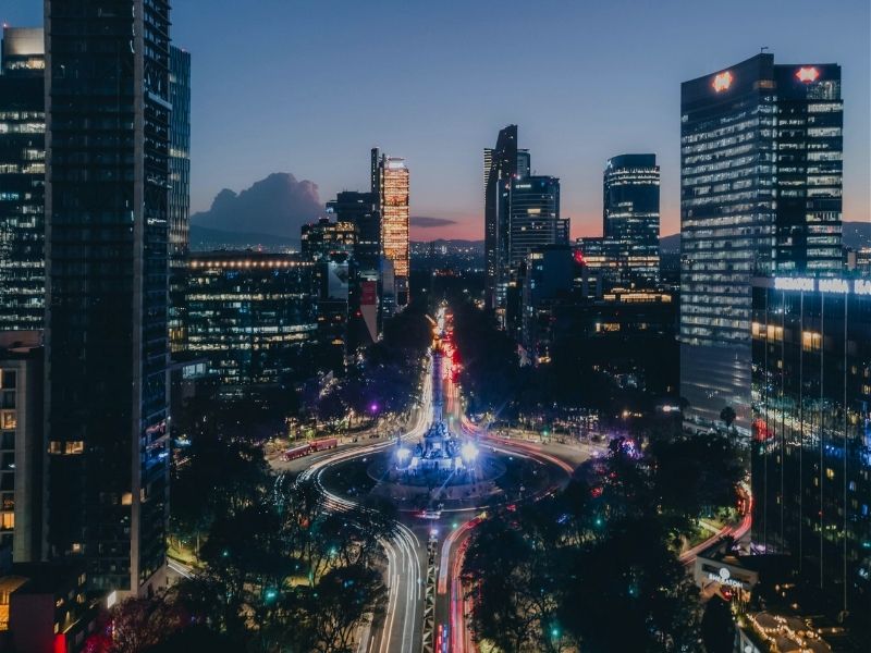 Mexico city at night