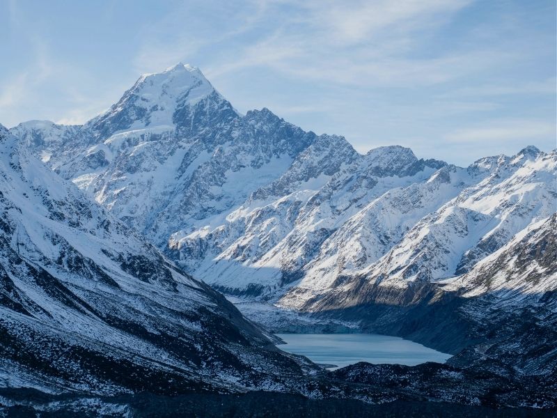 snowcapped mountains