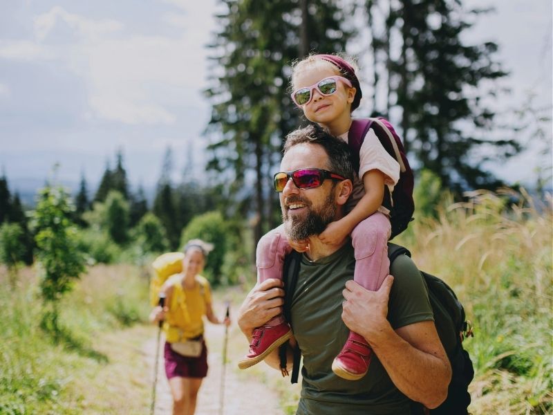 family hiking