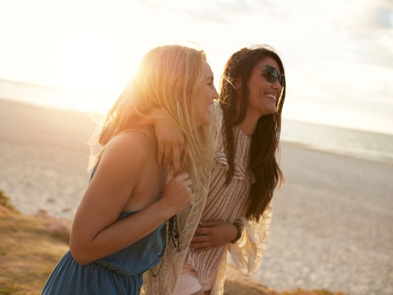 friends on beach