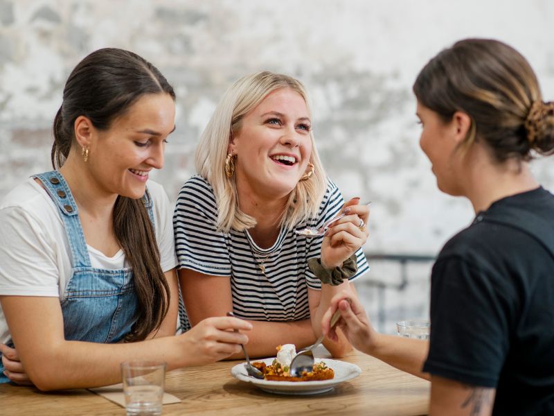 friends eating