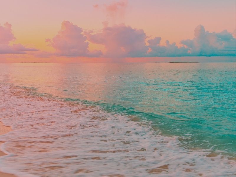tropical beach at sunrise