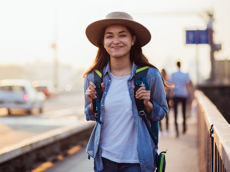 young backpacker
