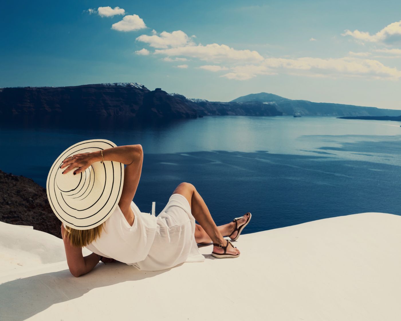lady relaxing on europe